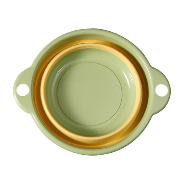 Washbasin Vegetable Small Collapsible Wash Basin Foldable Design Portable Durable PP TPR Material Glossy Wear Resistant Wash BasinGreen