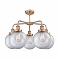thumbnail image 2 of Innovations Lighting  Beacon - 5 Light 26" Stem Hung Chandelier Clear/Antique Copper, 2 of 2