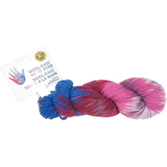 Lion Brand Yarn Wool-Ease Hand Dyed Yarn Berry Cobbler
