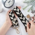 thumbnail image 4 of 1pc 80-140cm Geometric Pattern Adjustable Shouder Bag Strap 3.8cm Wide Crossbody Canvas Bag Handbag Strap Replacement Bag Belt with Golden Alloy Adjuster, 4 of 9