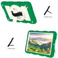 thumbnail image 5 of Kids Friendly Case for Samsung Galaxy Tab A9+ 11.0" 2023 SM-X210 / SM-X215 / SM-X216 Tablet Case - with Rotate Wristband Hidden Stand Shoulder Strap Military Grade Shockproof Cover - Deep Green, 5 of 7