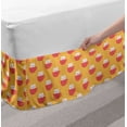 thumbnail image 2 of Kittens Bed Skirt, Funny Pattern with Little Cats in Mugs Repetition, Elastic Bedskirt Dust Ruffle Wrap Around for Bedding Decor, 4 Sizes, Pale Orange Coral, by Ambesonne, 2 of 2
