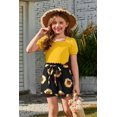 thumbnail image 5 of Arshiner Toddler Girls 3 Piece Outfit Set Puff Sleeve Square Neck Top with Shorts and Matching Headband Summer Clothes, 5 of 5
