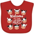 thumbnail image 3 of Inktastic Welcome to the Herd with Cute Black and White Holstein Cows Boys or Girls Baby Bib, 3 of 4