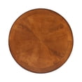 thumbnail image 4 of Roselyn 42" Round Counter Height Pub Table, Brushed Faux Medium Cherry Wood with "Matte Pewter and Bronze" Metal, 4 of 8