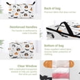 thumbnail image 3 of Foldable Clothes Storage Bags Clothes Organizer Bin with Clear Windows for Clothes Bedding Owls and Pumpkins, 3 of 6