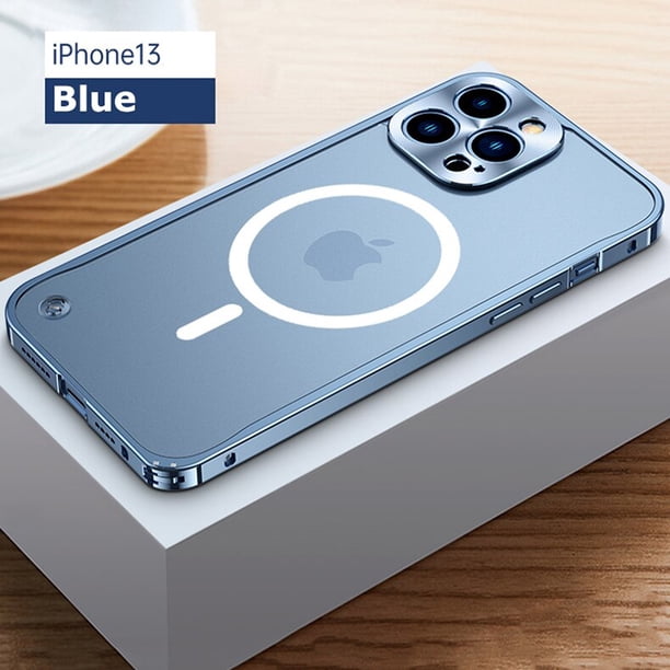 Funda de marco de Metal de lujo para IPhone 14 Plus 13 12 mini Pro Max, carcasa protectora para IPhone 11 Pro, cubierta de protección de lente de aluminio Fivean unisex