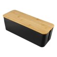 thumbnail image 2 of Cable Boxes,Large Cable Organiser Box with Wooden Lid for Cables Management Box C, 2 of 9