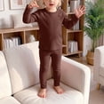 thumbnail image 2 of Girls' Set Baby Warm And Winter Solid Color Home Clothes Underwear Set Boys' And Girls' 1T 2T 3T 4T 5T 6T 7T Gift Set 5-6 Years, 2 of 7
