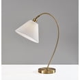 thumbnail image 5 of Adesso Delaney 25.88" 1-Light Antique Brass Table Lamp with Pleated Tapered Shade, 5 of 12