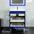 thumbnail image 6 of Eviva Deluxe 32"W x 18"D Blue Freestanding Bathroom Vanity with White Porcelain Integrated Sink, 6 of 7
