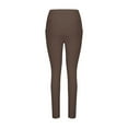 thumbnail image 5 of YDKZYMD Womens Plus Size Seamless Leggings Crossover Tummy Control Workout Leggings Stretchy High Waisted Scrunch Butt Lifting Gym Pants Athletic Workout Buttery Soft Yoga Pants With Pockets Brown L, 5 of 7