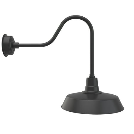 Cocoweb 18 inch Vintage LED Wall Light in Matte Black with Sleek Arm