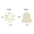 thumbnail image 2 of Adornos navideños de madera para manualidades, 20 piezas DIY Kit de recortes de madera sin terminar para niños y adultos Decoración colgante de árboles de Navidad, 2 of 5