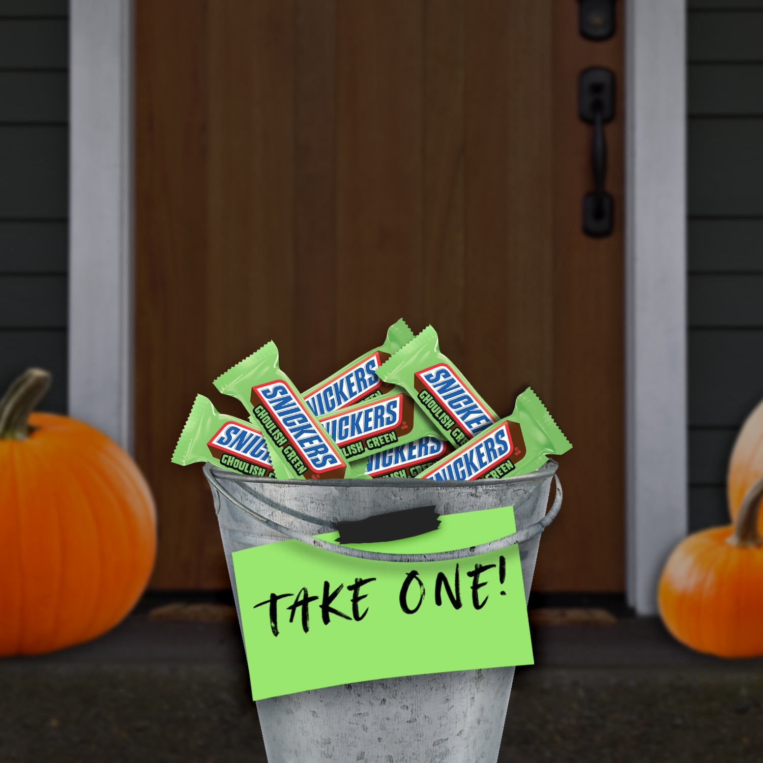 (2 pack) Snickers Ghoulish Green Milk Chocolate Halloween Candy Bars - 9.69 oz Bag