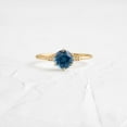 thumbnail image 4 of London Blue Topaz Ring | London Blue Topaz Engagement Ring | Round London Topaz White Gold Ring | London Topaz and Diamond Ring | 14K Gold, 4 of 6