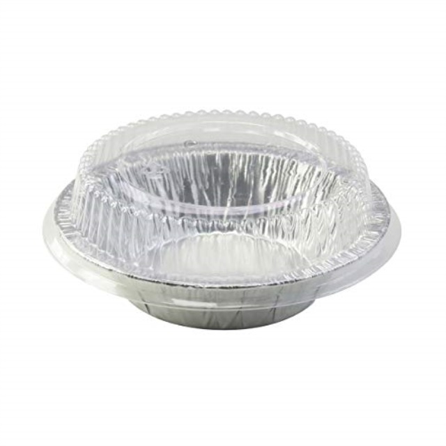 Disposable Aluminum 5" Tart Pan/individual Pie Pan w/Clear Dome Lid