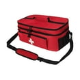thumbnail image 3 of Bolsa de primeros auxilios, bolsa de almacenamiento médico, correa desmontable, Kits de emergencia rojos, organizador de botellas para es en casa, 3 of 8