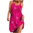 thumbnail image 2 of Ovzne Robes d'Été pour Femmes 2025 Robe d'Été Imprimée pour Femmes Robes Amples Sans Manches à Col en V Robes à Poches Robe Imprimée pour Femmes en Liquidation, 2 of 5