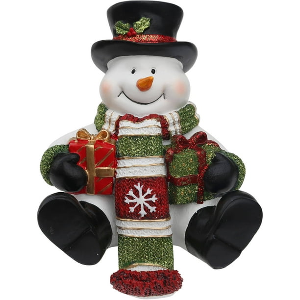 Holiday Time Christmas Decor Polyresin Snowman Stocking Holder ...