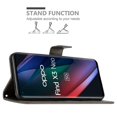 thumbnail image 3 of Oppo FIND X3 NEO Schutzhülle Hülle - mit Blumenmuster und Kartenfach, 3 of 5