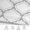 thumbnail image 7 of DriftAway Geo Trellis Polyester Window Decoration Curtain Valance Rod Pocket 14"L x 52"W Plus 2" Header Gray, 7 of 7