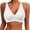 White, variant on Womens Plus Size Bikini Top Women's Plus Size Solid Color Bikini Top Large Bust Swim Top Full Coverage Swimsuit Top Sport Bra Bathing Suit Top No Bottom White S