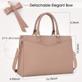 thumbnail image 2 of Bolsa para portátil RAINSMORE para mujer, 15.6 pulgadas, poliuretano, impermeable, color caqui, 2 of 8