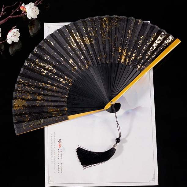 Abanico plegable con personajes Abanico de mano Abanico pequeño con grúa Abanico de regalo creativo cultural femenino