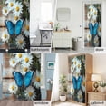 thumbnail image 6 of White Daisy Fabric Shower Curtain Blue Butterfly Washable Shower Curtains for Bathroom, Waterproof Bath Curtain with Hooks Home Decor 72x84in, 6 of 8