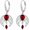 Ruby-Leverback, variant on Celtic Moon Earrings 925 Sterling Silver Crescent Moon Leverback Dangle Drop Earrings with Simulated Birthstone Crystals Irish Jewelry Gifts for Women