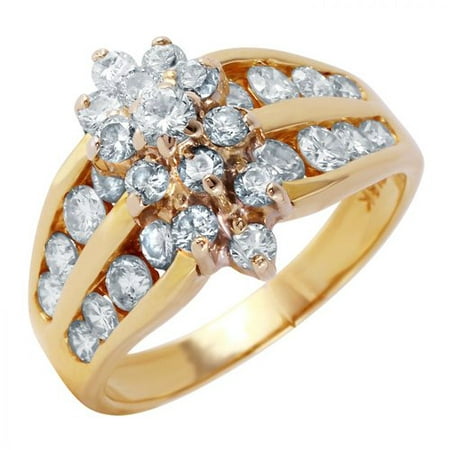 Foreli 2CTW Diamond 18K Yellow Gold Ring W Cert