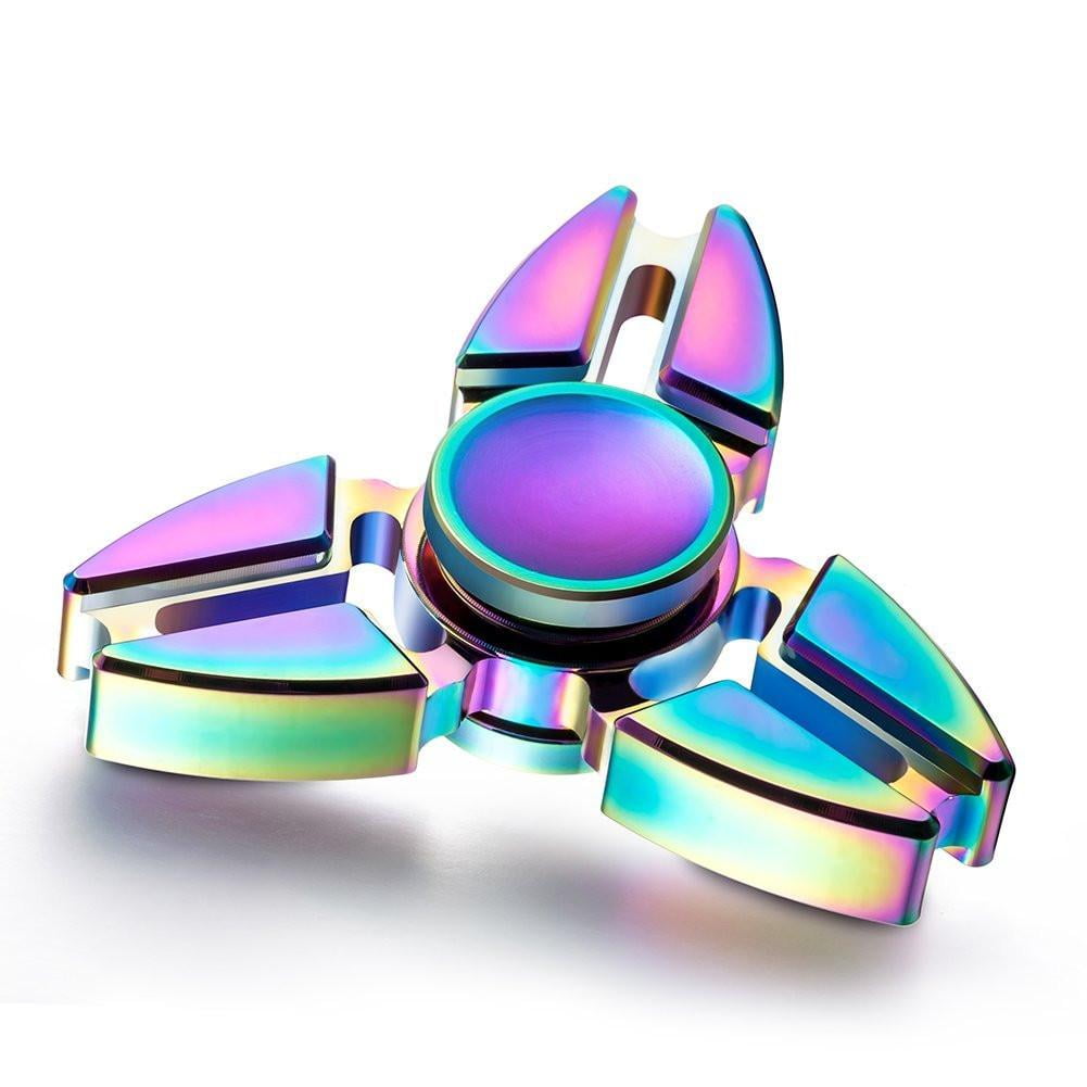 Rainbow Fidget Spinner Cool Design All Metal Toy Kids Adults Boys Girls ADHD EDC 