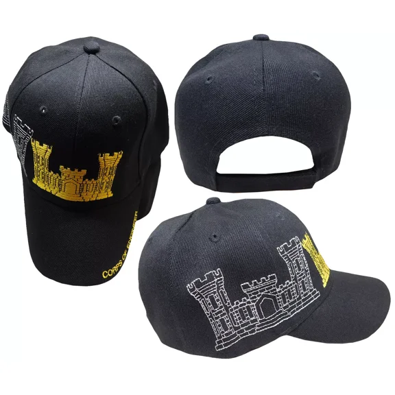 U.S. Army Corps of Engineer Black Shadow Embroidered Cap Hat CAP613 (TOPW)