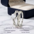 thumbnail image 3 of Queena Wedding Ring Set Anniversary Band Engagement Ring for Women Sterling Sterling Cz Ginger Lyne Collection, 3 of 8