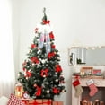thumbnail image 5 of Christmas Transparent Glowing Bow Christmas Tree Decor Xmas Ornament With Light Ribbon Bow，sliver, 5 of 5