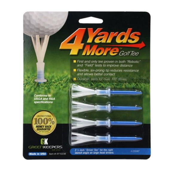 Accelerated Golf 4 Yards More Blue Golf Tees New