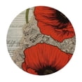 thumbnail image 2 of JEUXUS Vintage Poppy Flower Fitted Elastic Table Cover for Round Table, Waterproof Proof Tablecloth for Indoor Outdoor Picnic Camping Party Paris Eiffel Tower, 2 of 7