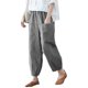 thumbnail image 2 of Minnieouse Pantalones hasta la pantorrilla para mujer, pantalones de estilo artístico para mujer, bombachos de niña con cordón de nueve puntos Prendas para la parte inferior del cuerpo Negro M, 2 of 6