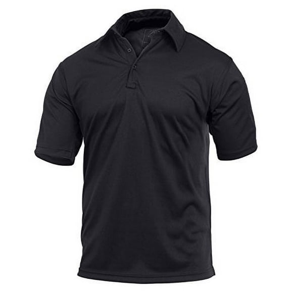 Rothco 15449 Tactical Performance Polo Short Sleeve Shirt, Black - Small