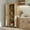 Natural Wood, variant on Yardi Yarda 72" Tall Freestanding Kitchen Pantry Cabinet with 4 Door Cabinets and Adjustable Shelves, Farmhouse Storage Cabinet for Indoor, White