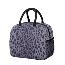 Womens Leopard Pattern Purple Lunch Box for Work,Insulated Lunch Bag for Women,Loncheras Para Mujer,Leakproof Adult Lunch Bag for Work,Beach,Travel,Picnic,Camping