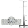 thumbnail image 4 of 1 Carat T.W. Diamond Double Halo 10kt White Gold Engagement Ring Set, 4 of 4