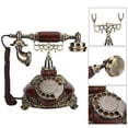 thumbnail image 1 of Teléfono con plato giratorio, teléfono con plato giratorio de resina, teléfono con dial europeo, teléfono antiguo, valor excepcional, 1 of 12