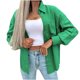 thumbnail image 1 of Mujeres Casual Sólido Manga Larga Turn-Down Collar Cardigan Botones Blusa Tops Odeerbi ODB-6, 1 of 9