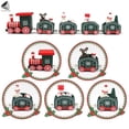 thumbnail image 5 of PULLIMORE Cute Christmas Wood Train Ornament Xmas Tree Ornaments Decoration Kids Gift Toy for Party Decor (Red), 5 of 9