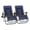 Blue, variant on SUMMIT LIVING 2-Piece Padded Zero Gravity Chair Outdoor Patio Recliner with Adjustable Headrest and Cup Holder, Blue