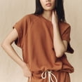 thumbnail image 4 of Sudadera Traje de chándal de 2 piezas para mujer Traje de chándal casual de 2 piezas Traje de vacaciones con cuello redondo Ygjytge Marrón L para Mujer, 4 of 8