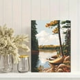 thumbnail image 2 of Autumn Lake Canoe Canvas Wall Art， Perfect for Living Room， Bedroom， Office， Dining Room， and Bathroom Decor., 2 of 8