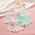 thumbnail image 5 of Esaierr 2-9 Years Girls Underwear Boxer Briefs for Toddler Kids 4PCS Colorful Cotton Cartoon Print Boxer Briefs Shorts Underwear, 5 of 6
